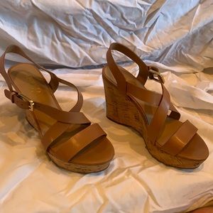 Franco Sarto wedge Sandal, brown.